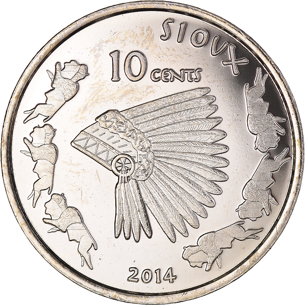 Coin, United States, Sioux, 10 Cents, 2014, Proof, MS(65-70), Copper-nickel