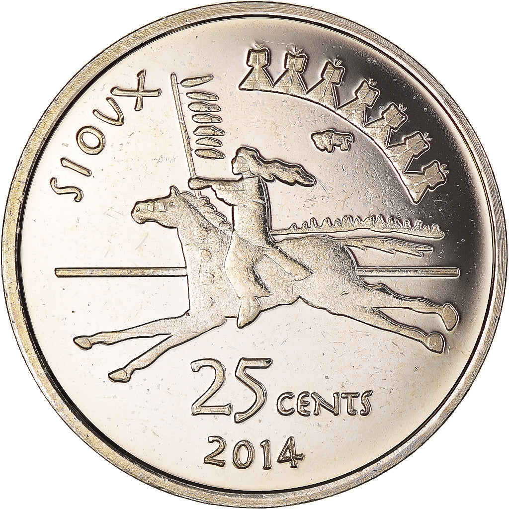 Coin, United States, Sioux, 25 Cents, 2014, Proof, MS(65-70), Copper-nickel
