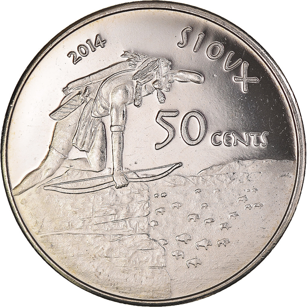 Munten, Verenigde Staten, Sioux, 50 Cents, 2014, Proof, FDC, Cupro-nikkel