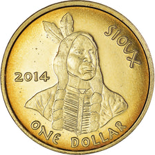 Monnaie, États-Unis, Sioux, Dollar, 2014, Proof, FDC, Cuivre
