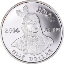 Coin, United States, Sioux, Dollar, 2014, Proof, MS(65-70), Silver