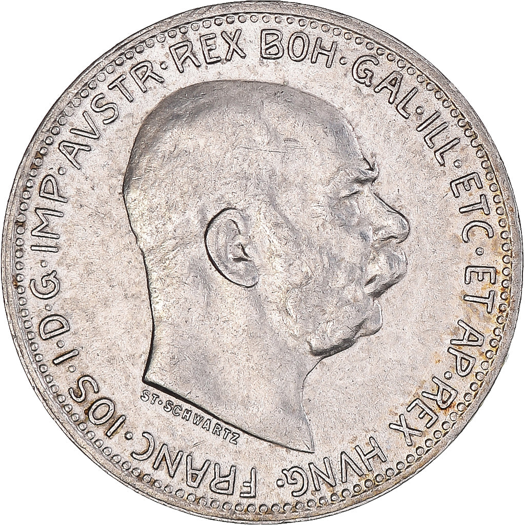 Coin, Austria, Franz Joseph I, Corona, 1915, AU(55-58), Silver, KM:2820