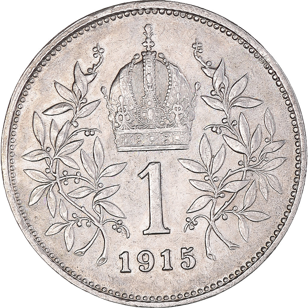 Coin, Austria, Franz Joseph I, Corona, 1915, AU(55-58), Silver, KM:2820