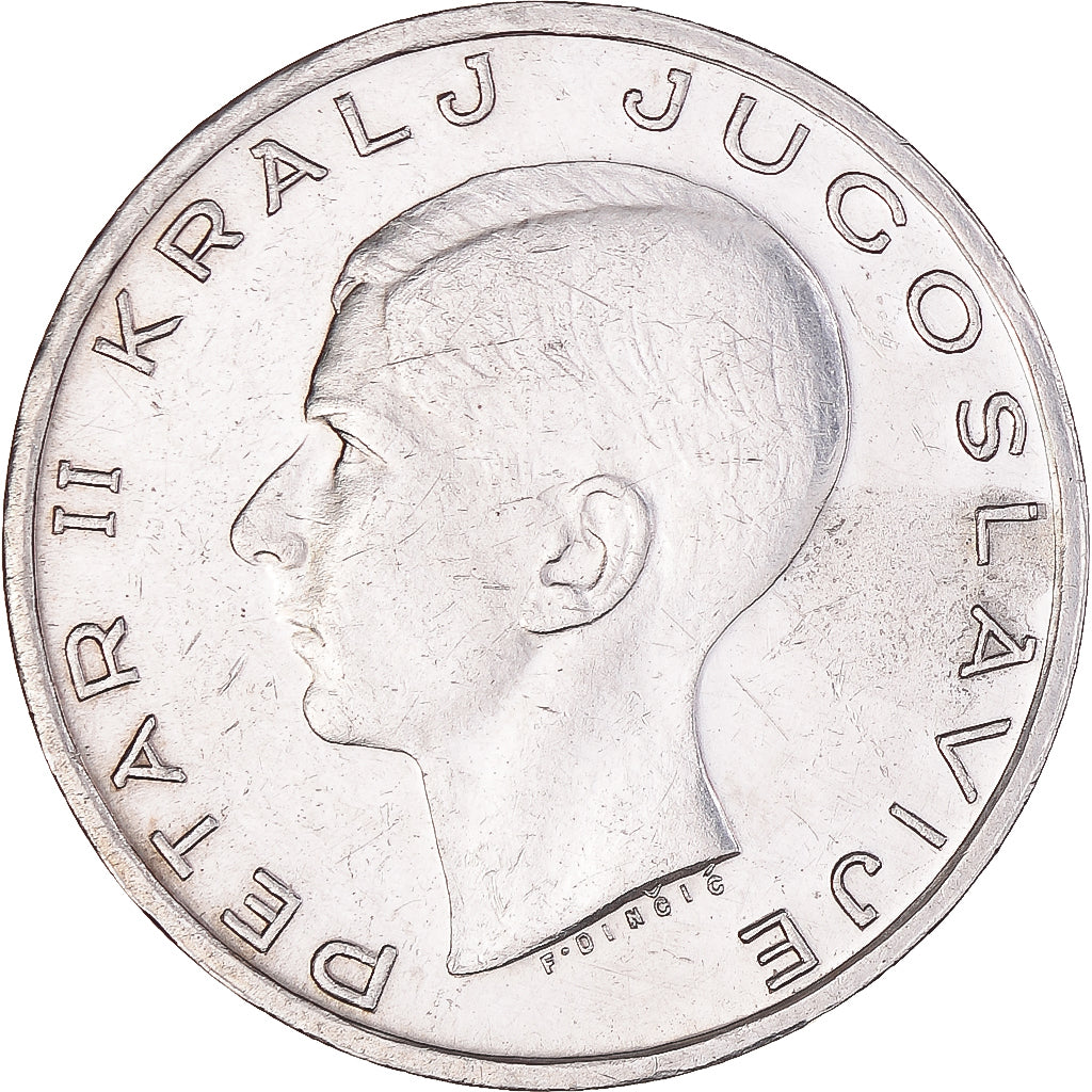 Coin, Yugoslavia, Petar II, 20 Dinara, 1938, AU(55-58), Silver, KM:23