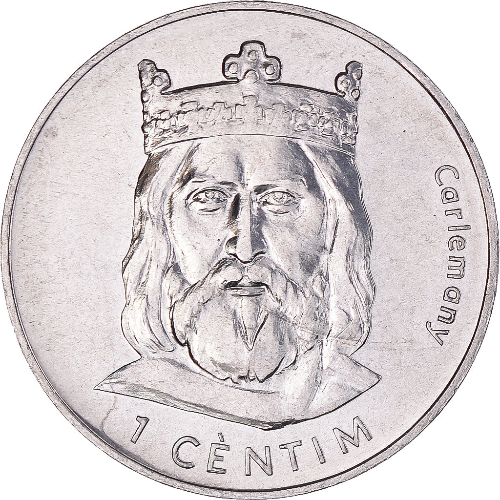 Moeda, Andorra, Charlemagne, Centim, 2002, MS(65-70), Alumínio, KM:176