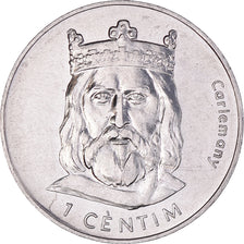 Moeda, Andorra, Charlemagne, Centim, 2002, MS(65-70), Alumínio, KM:176