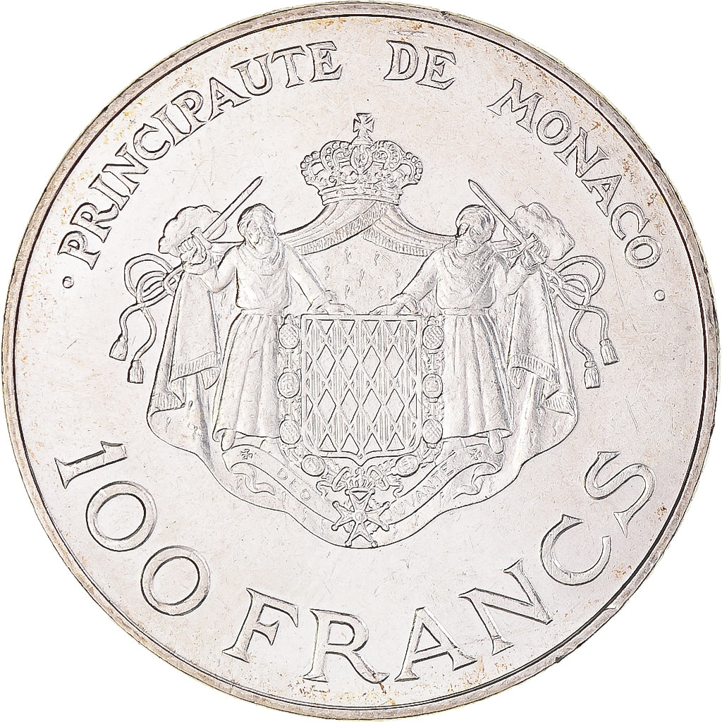 Coin, Monaco, Rainier III, 100 Francs, 1982, MS(60-62), Silver, KM:161