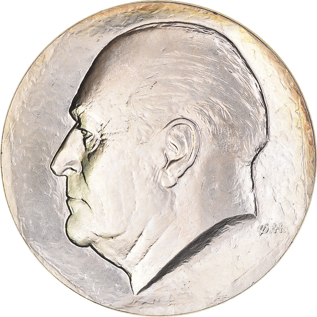 Coin, Norway, Olav V, 50 Kroner, 1978, MS(60-62), Silver, KM:424