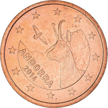 Andorra, 5 Euro Cent, 2014, AU(55-58), Aço Cromado a Cobre, KM:522