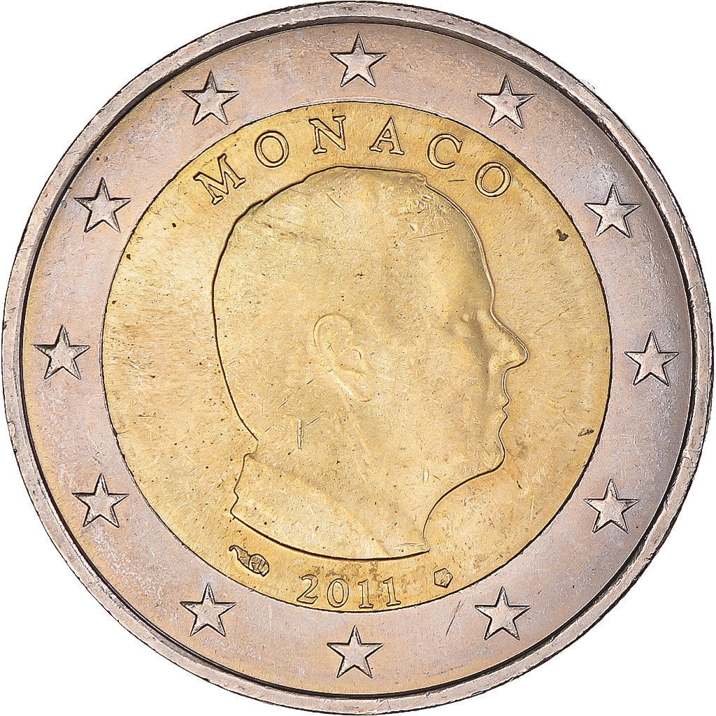 Monaco, 2 Euro, 2011, Paris, MS(60-62), Bi-Metallic, Gadoury:MC196, KM:195