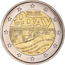 France, 2 Euro, 2014, Paris, 70éme Anniversaire Du Dday, SUP+, Bimétallique