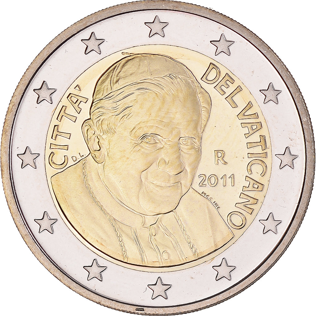 CIDADE DO VATICANO, 2 Euro, 2011, Rome, Proof, MS(65-70), Bimetálico, KM:389
