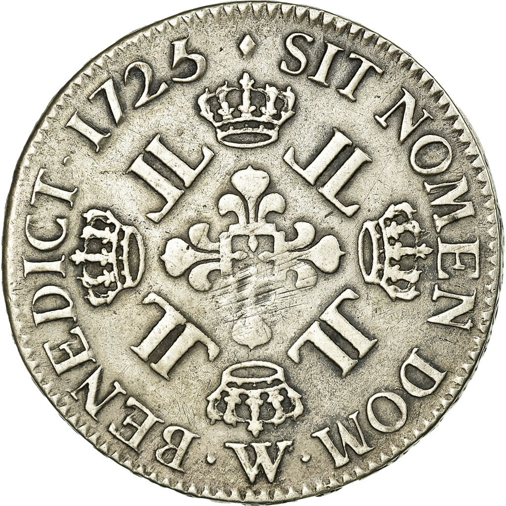 Munten, Frankrijk, Louis XV, Écu aux 8 L, Ecu, 1725, Lille, FR+, Zilver