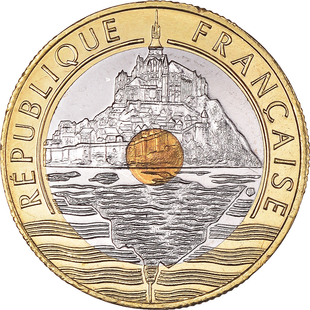 Coin, France, Mont Saint Michel, 20 Francs, 2001, Paris, BU, MS(65-70)