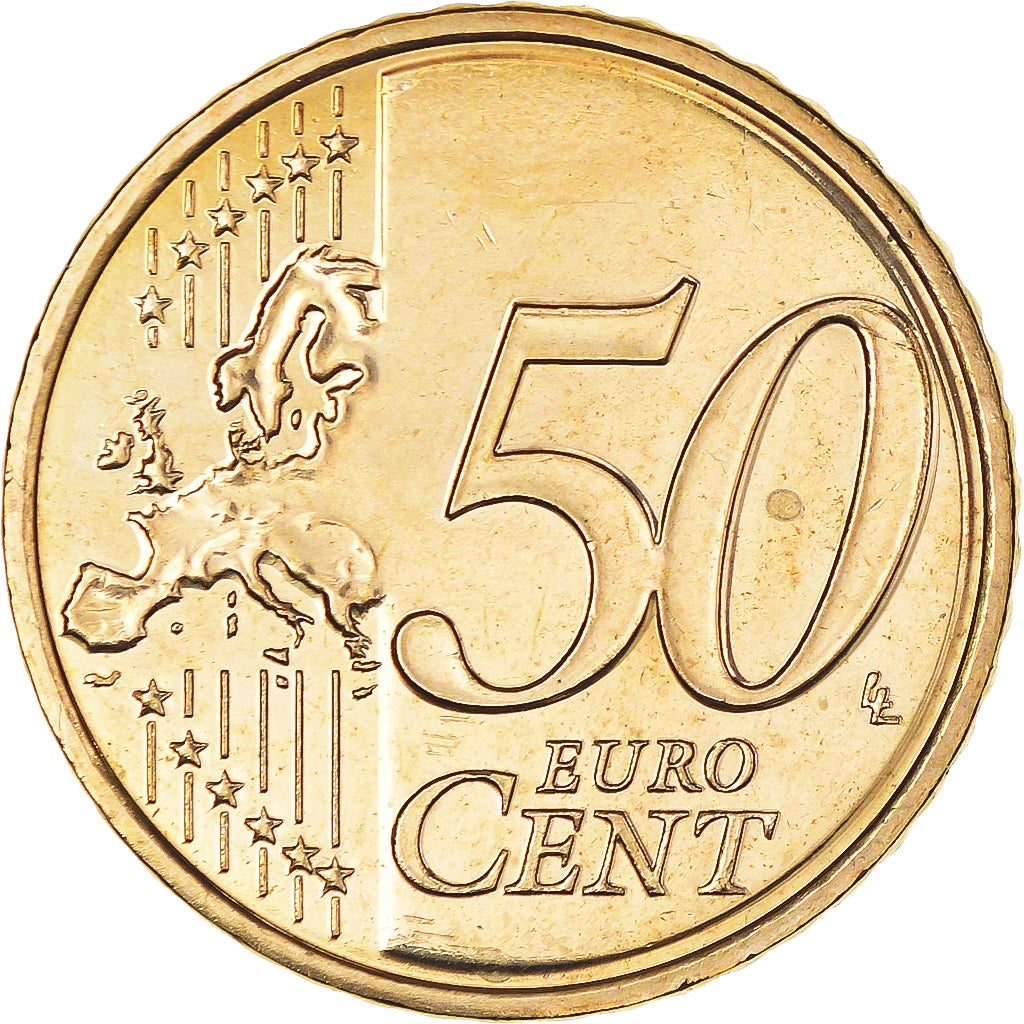 França, 50 Euro Cent, 2013, Paris, BU, MS(65-70), Latão, Gadoury:6a., KM:1412