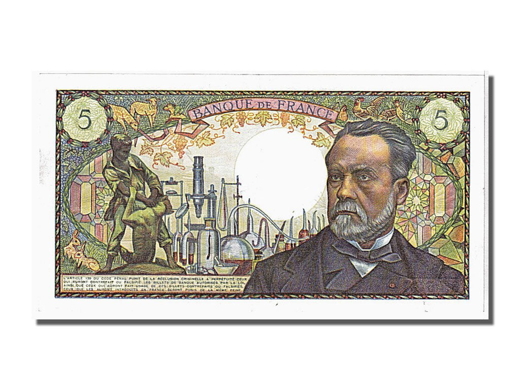 Banknote, France, 5 Francs, 5 F 1966-1970 ''Pasteur'', 1970, 1970-01-08