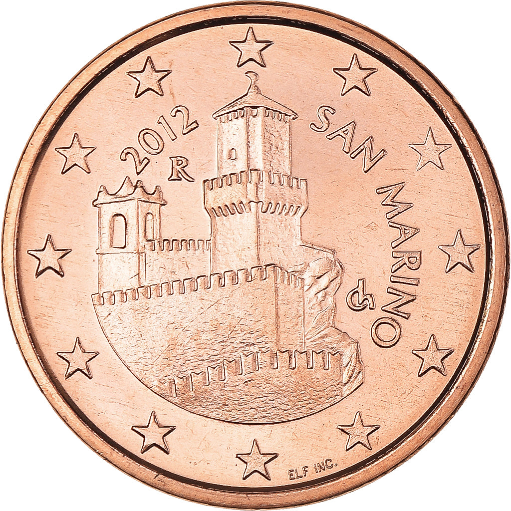 San Marino, 5 Euro Cent, 2012, Rome, BU, FDC, Copper Plated Steel, KM:442