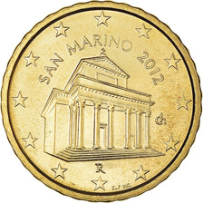 San Marino, 10 Euro Cent, 2012, Rome, BU, MS(65-70), Brass, KM:482