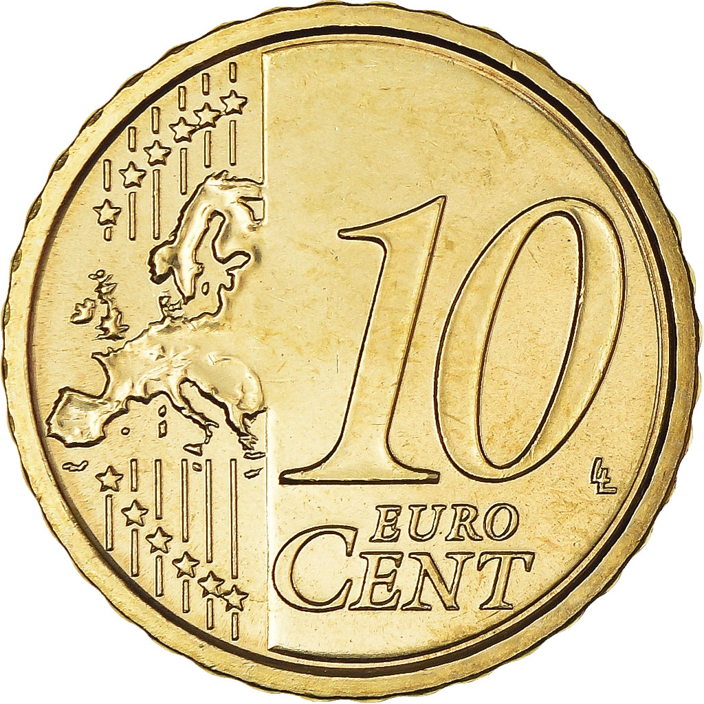 San Marino, 10 Euro Cent, 2012, Rome, BU, MS(65-70), Brass, KM:482
