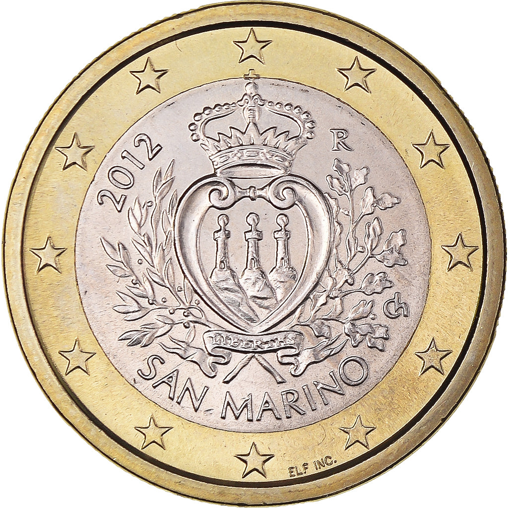 San Marino, Euro, 2012, Rome, BU, MS(65-70), Bi-Metallic, KM:485