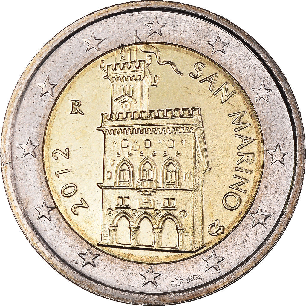 San Marino, 2 Euro, 2012, Rome, BU, FDC, Bimetálico, KM:486
