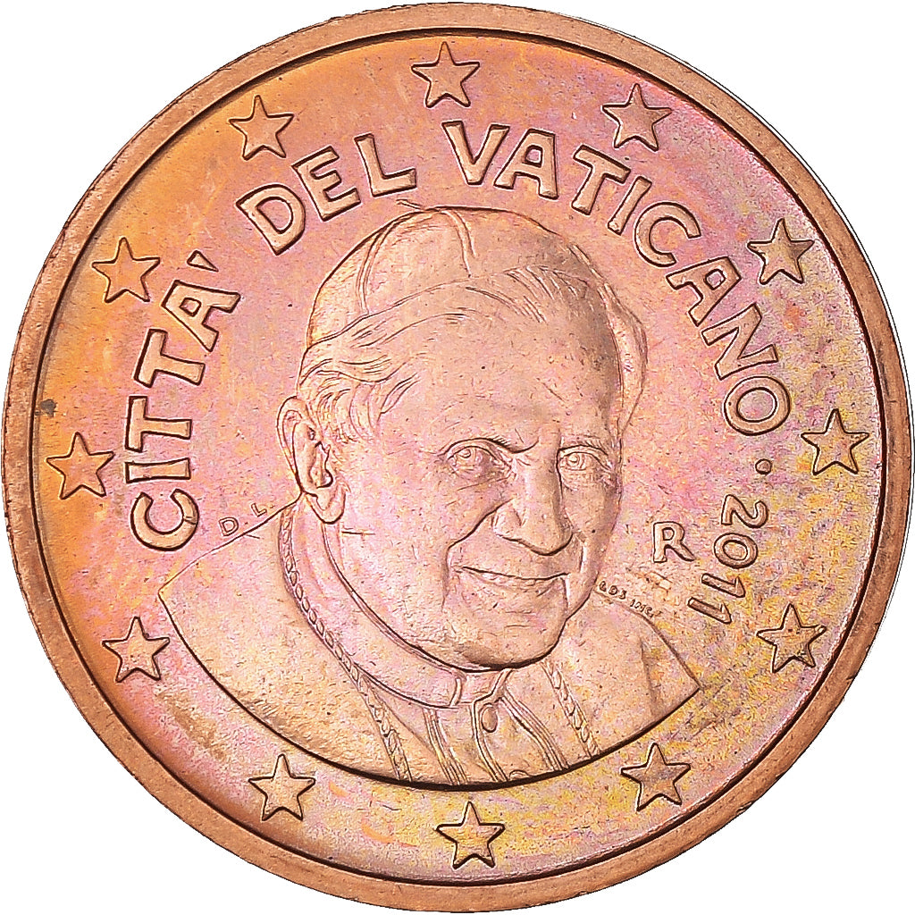 VATICAN CITY, 2 Euro Cent, 2011, Rome, BU, MS(65-70), Copper Plated Steel
