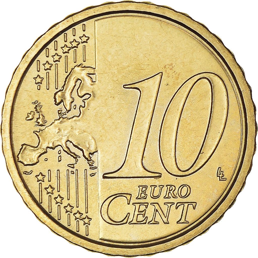 CIUDAD DEL VATICANO, 10 Euro Cent, 2012, Rome, BU, FDC, Latón, KM:385
