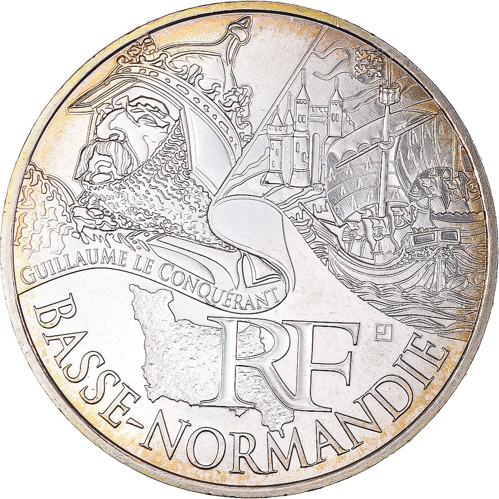 Francia, 10 Euro, Basse-Normandie, 2012, Paris, FDC, Plata, Gadoury:EU514