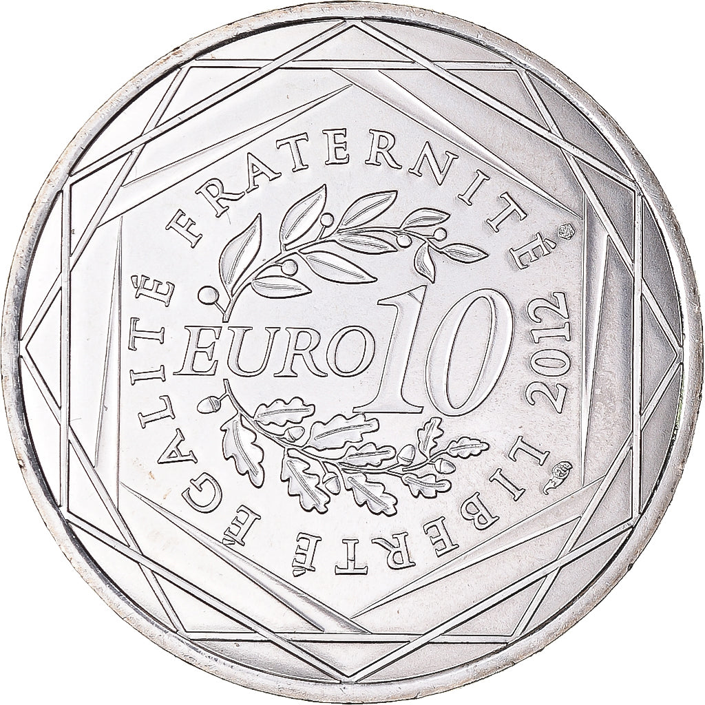 Francia, 10 Euro, Basse-Normandie, 2012, Paris, FDC, Plata, Gadoury:EU514