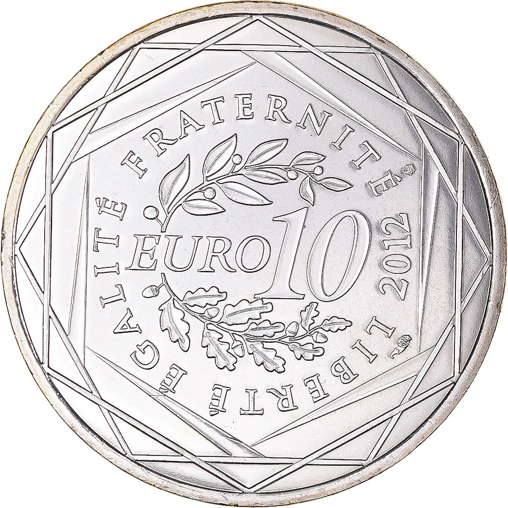Francia, 10 Euro, Haute-Normandie, 2012, Paris, FDC, Plata, Gadoury:EU514