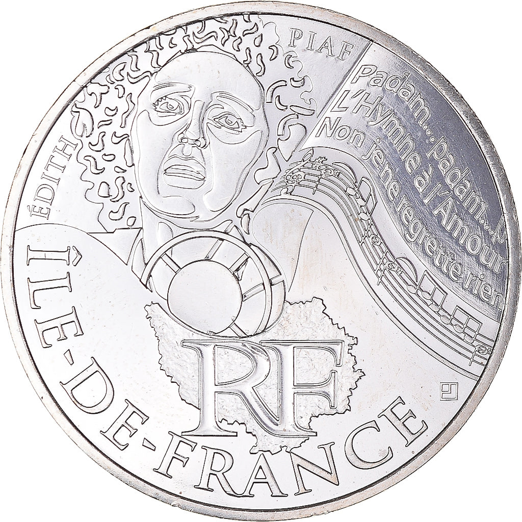 Francia, 10 Euro, Île-de-France, 2012, Paris, FDC, Argento, Gadoury:EU514
