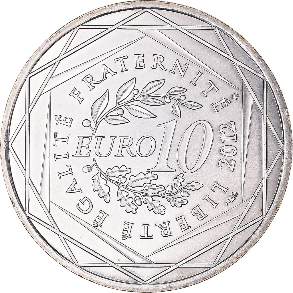 Francia, 10 Euro, Champagne-Ardenne, 2012, Paris, FDC, Plata, Gadoury:EU514