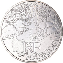 France, 10 Euro, 2012, Paris, Bourgogne, MS(65-70), Silver, Gadoury:EU514