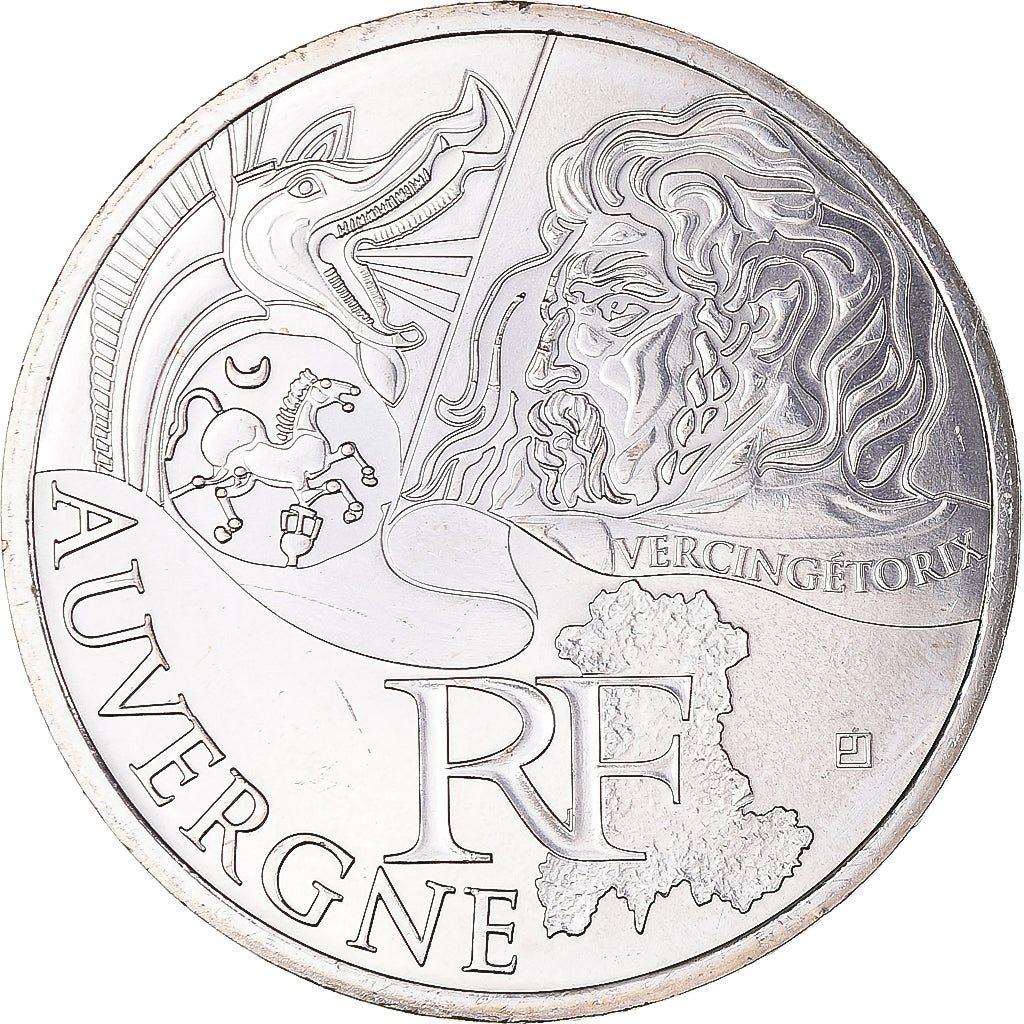 France, 10 Euro, 2012, Paris, Auvergne, FDC, Argent, Gadoury:EU514, KM:1864