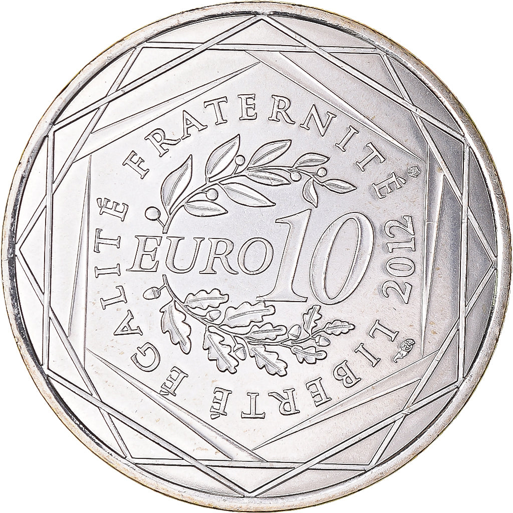 France, 10 Euro, 2012, Paris, Auvergne, FDC, Argent, Gadoury:EU514, KM:1864