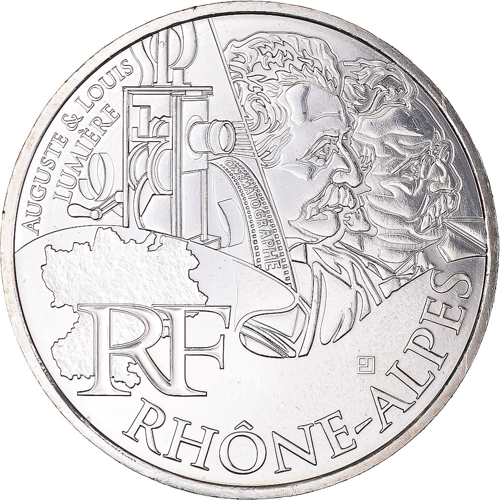 Francia, 10 Euro, 2012, Paris, Rhône-Alpes, FDC, Plata, Gadoury:EU514, KM:1886