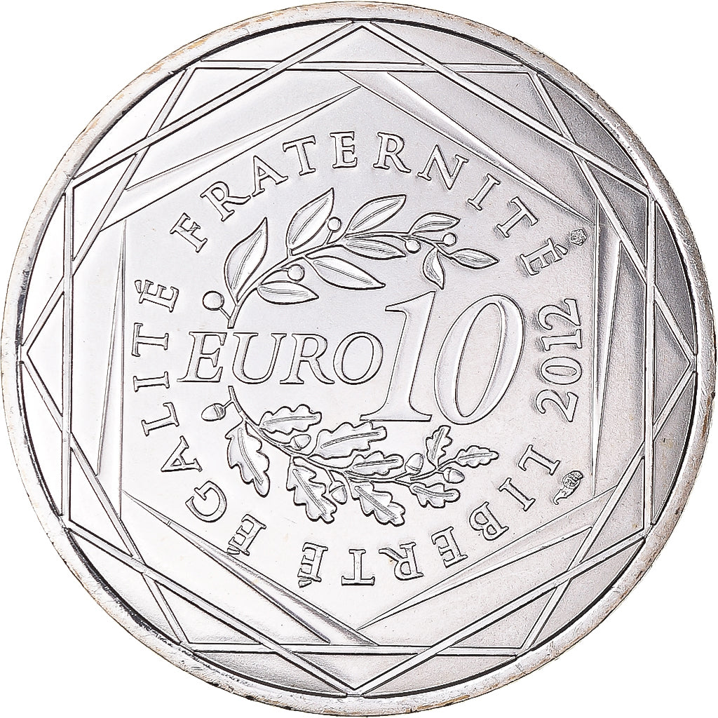 Francia, 10 Euro, 2012, Paris, Languedoc roussillon, FDC, Plata, Gadoury:EU514