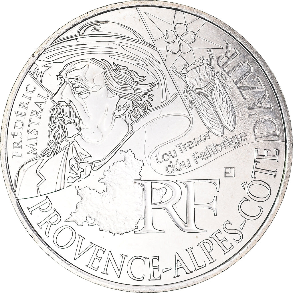 Frankreich, 10 Euro, 2012, Paris, Provence-Alpes-Côte-D'Azur, STGL, Silber