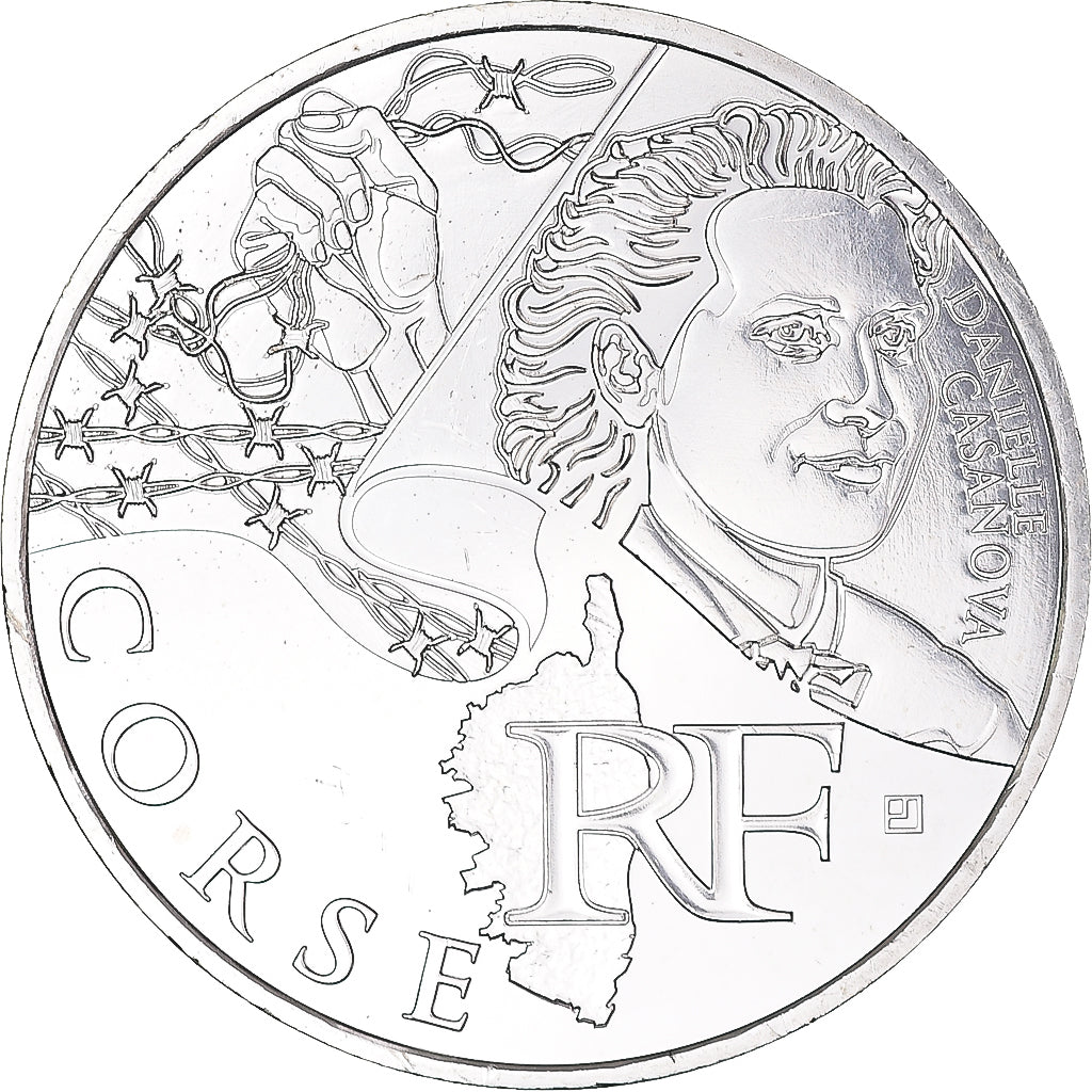 Francia, 10 Euro, 2012, Paris, Corse, FDC, Plata, Gadoury:EU514, KM:1876