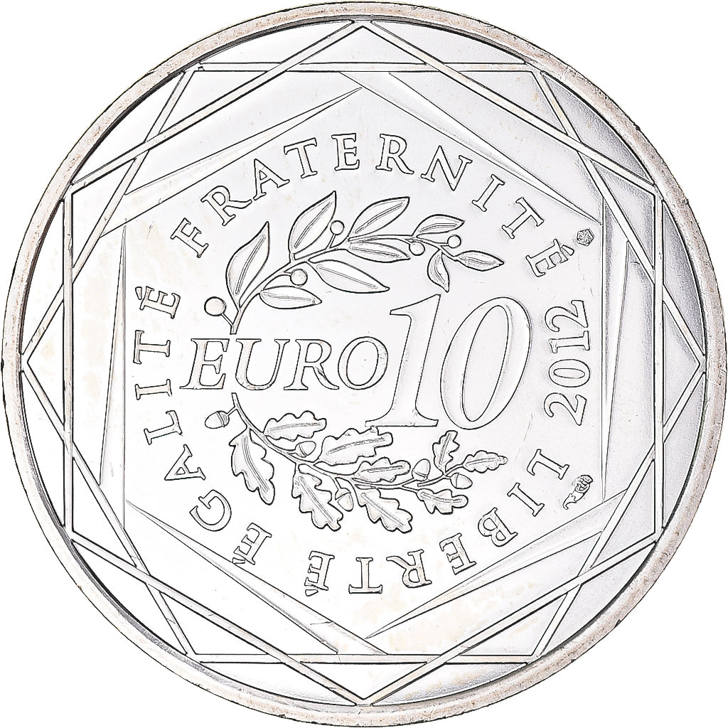 France, 10 Euro, 2012, Paris, Martinique, MS(65-70), Silver, Gadoury:EU514