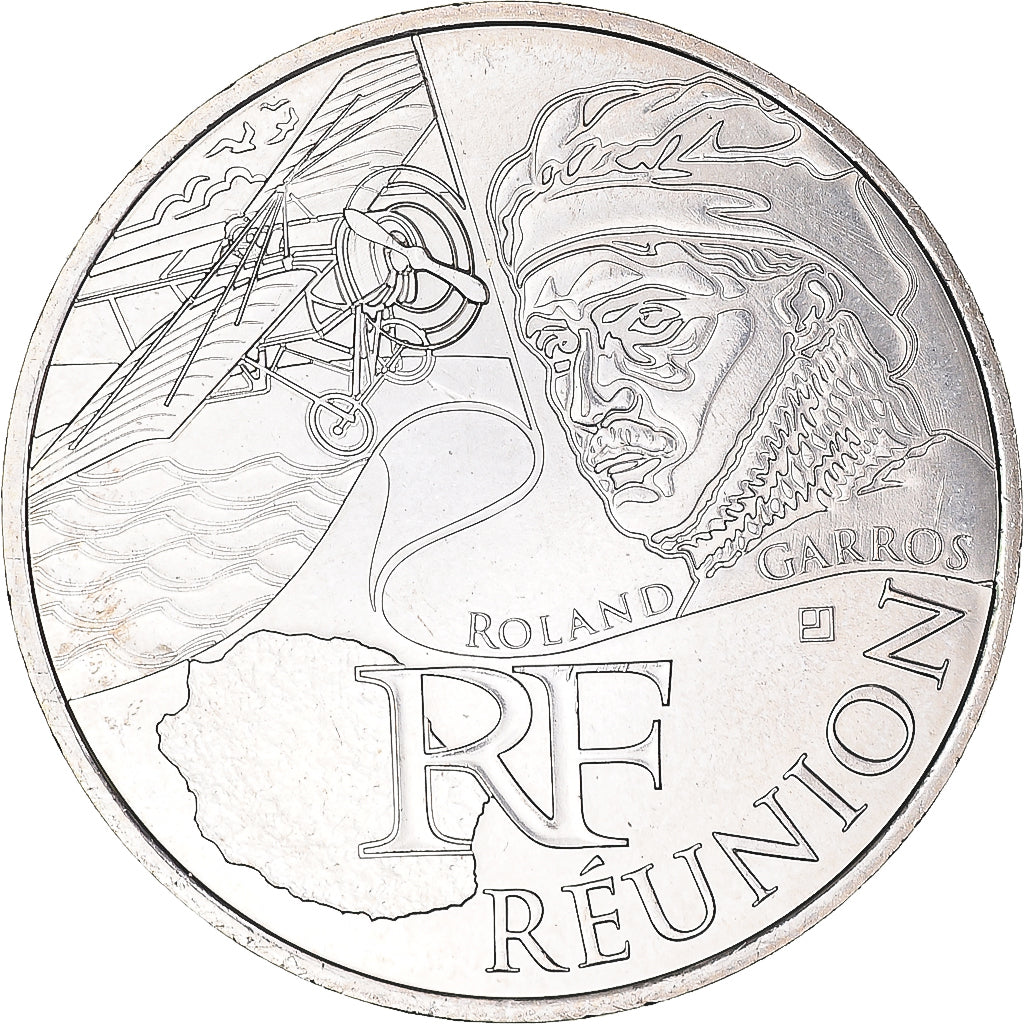France, 10 Euro, 2012, Paris, Réunion, MS(65-70), Silver, Gadoury:EU514