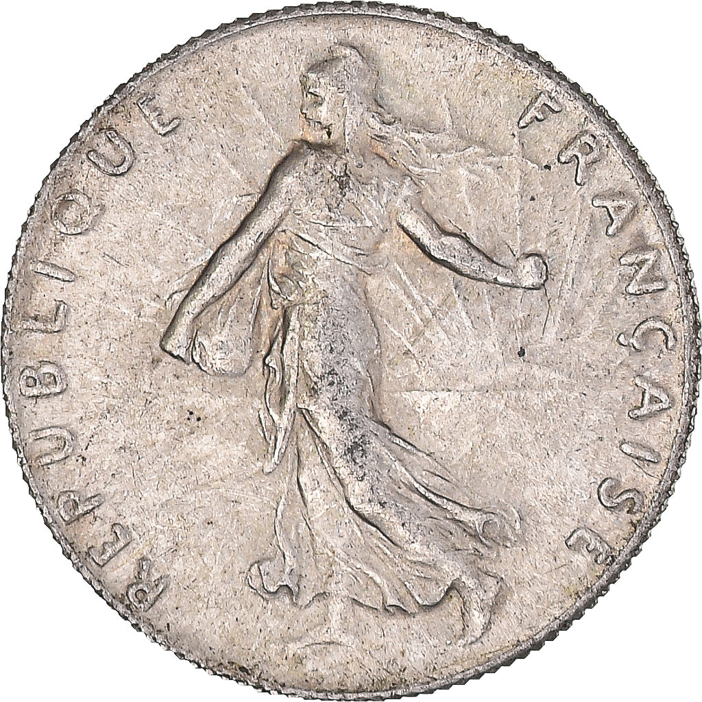Moneta, Francia, Semeuse, 50 Centimes, 1915, Paris, BB+, Argento, KM:854