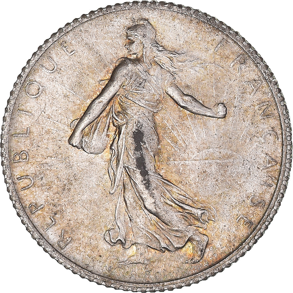Coin, France, Semeuse, Franc, 1914, Paris, AU(55-58), Silver, KM:844.1