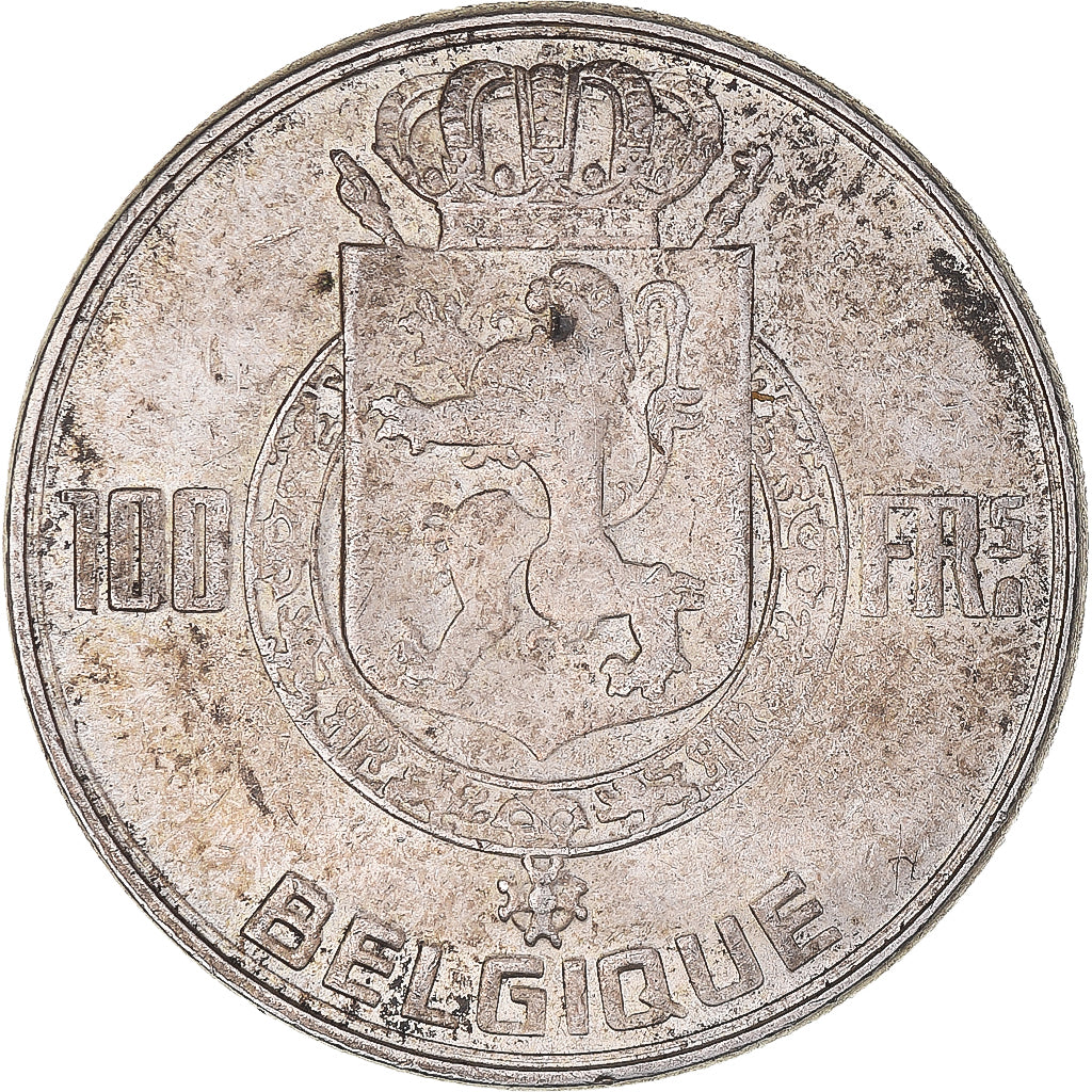 Coin, Belgium, Régence Prince Charles, 100 Francs, 100 Frank, 1950, AU(50-53)