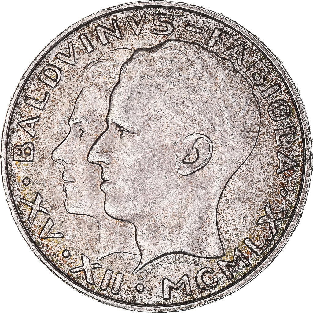 Coin, Belgium, Baudouin I, 50 Francs, 50 Frank, 1960, AU(50-53), Silver