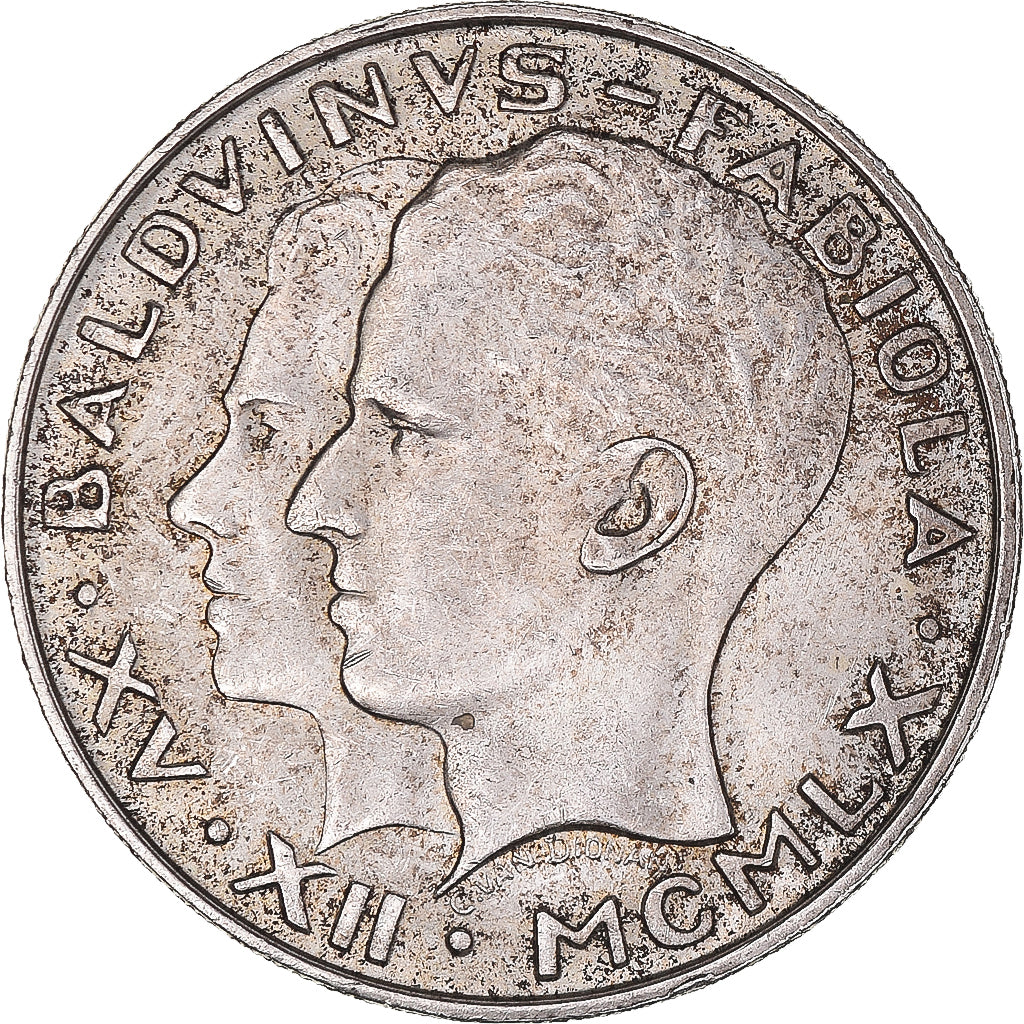 Munten, België, Baudouin I, 50 Francs, 50 Frank, 1960, ZF+, Zilver, KM:152.1