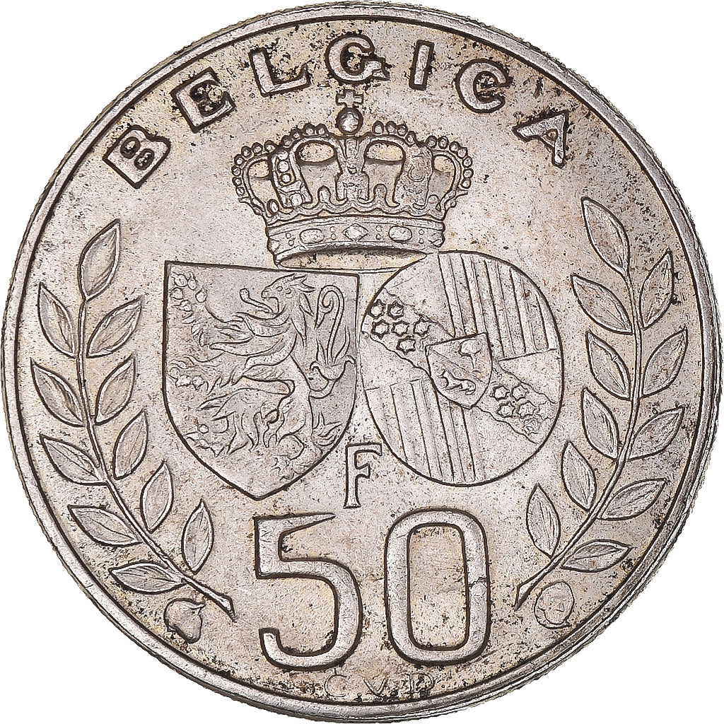 Münze, Belgien, Baudouin I, 50 Francs, 50 Frank, 1960, SS+, Silber, KM:152.1