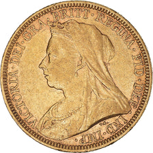 Coin, Australia, Victoria, Sovereign, 1894, Melbourne, EF(40-45), Gold, KM:13