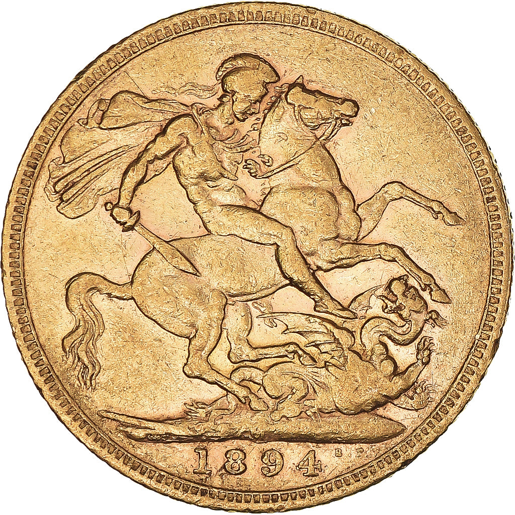 Coin, Australia, Victoria, Sovereign, 1894, Melbourne, EF(40-45), Gold, KM:13