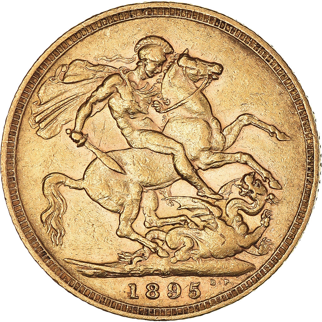 Coin, Australia, Victoria, Sovereign, 1895, Melbourne, EF(40-45), Gold, KM:13